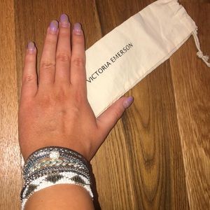 Victoria Emerson Attica Stacked Silver Bracelet